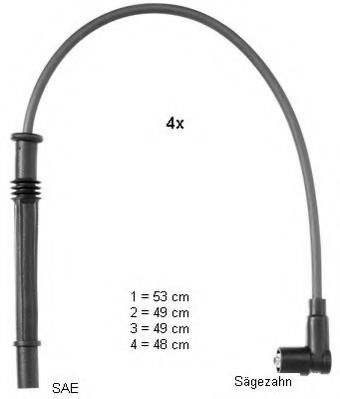 комплект запалителеи кабели ZEF1604