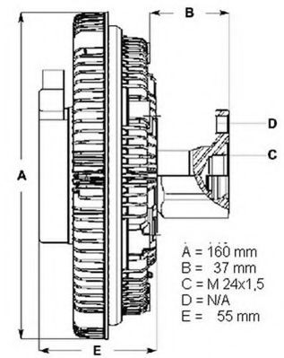 съединител, вентилатор на радиатора LK010