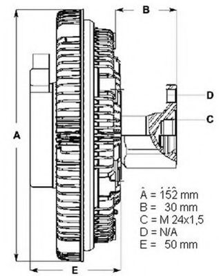 съединител, вентилатор на радиатора LK017