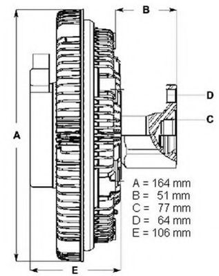 съединител, вентилатор на радиатора LK021