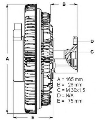 съединител, вентилатор на радиатора LK023