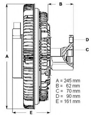 съединител, вентилатор на радиатора LK028