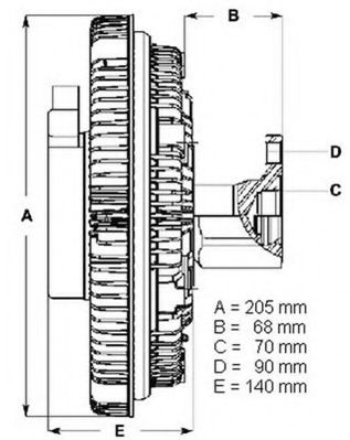 съединител, вентилатор на радиатора LK029
