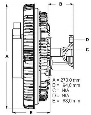 съединител, вентилатор на радиатора LK116
