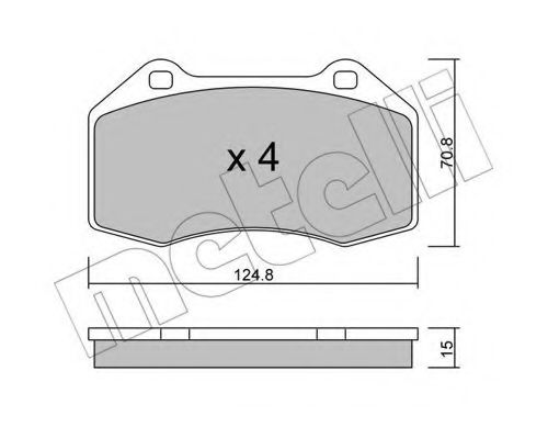 комплект спирачно феродо, дискови спирачки 22-0651-0