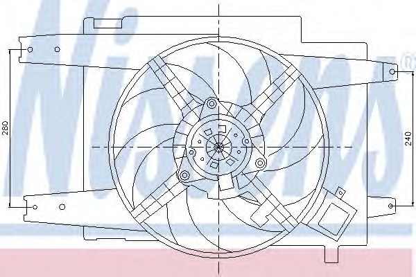 вентилатор, охлаждане на двигателя 85064