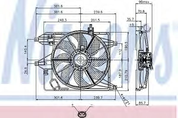 вентилатор, охлаждане на двигателя 85252