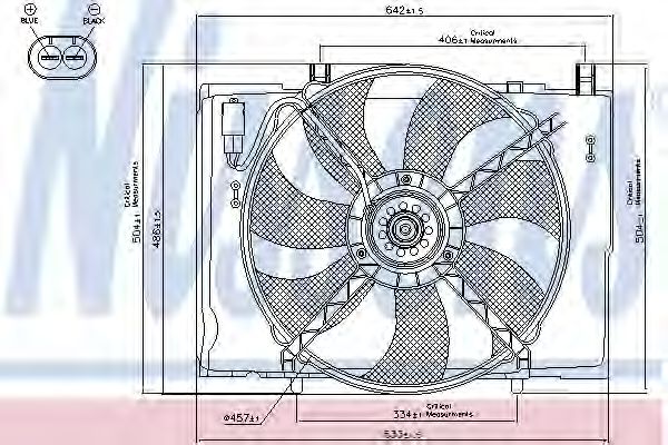 вентилатор, охлаждане на двигателя 85290
