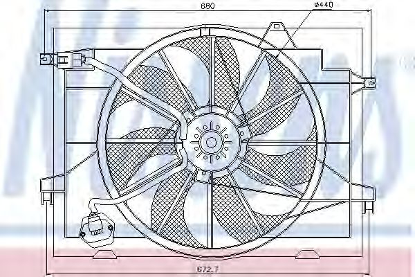 вентилатор, охлаждане на двигателя 85366
