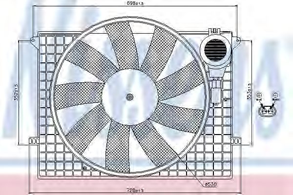 вентилатор, охлаждане на двигателя 85401