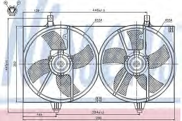вентилатор, охлаждане на двигателя 85526