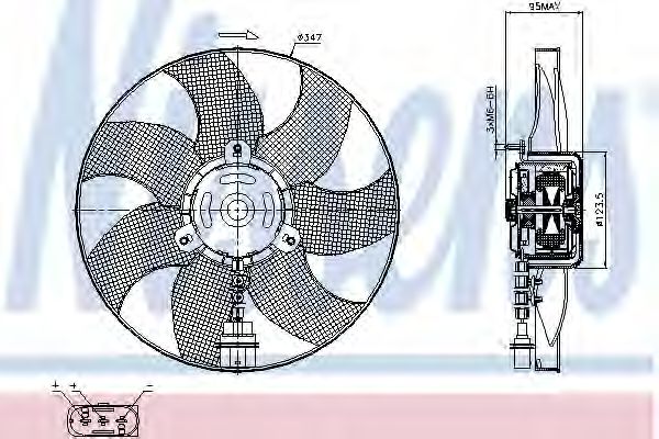 вентилатор, охлаждане на двигателя 85543