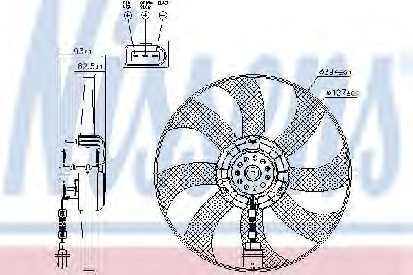 вентилатор, охлаждане на двигателя 85549