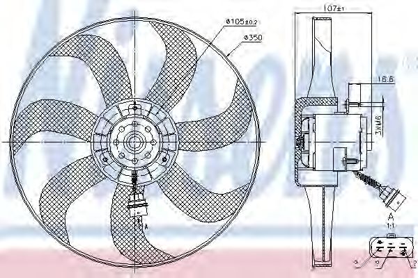 вентилатор, охлаждане на двигателя 85725