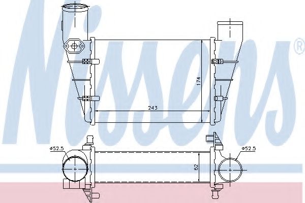интеркулер (охладител за въздуха на турбината) 96896