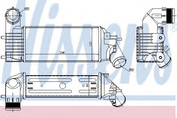 интеркулер (охладител за въздуха на турбината) 96765