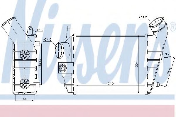 интеркулер (охладител за въздуха на турбината) 96699