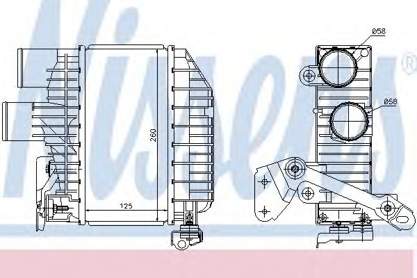 интеркулер (охладител за въздуха на турбината) 96758