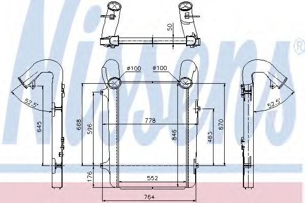 интеркулер (охладител за въздуха на турбината) 97059