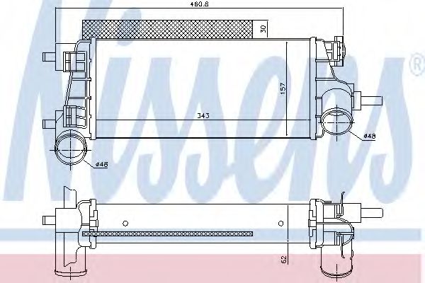 интеркулер (охладител за въздуха на турбината) 96490