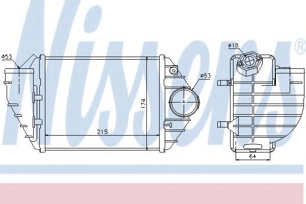 интеркулер (охладител за въздуха на турбината) 96690