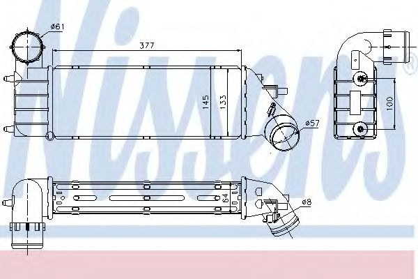 интеркулер (охладител за въздуха на турбината) 96766