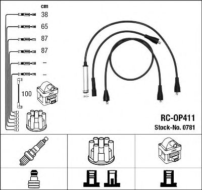 комплект запалителеи кабели 0781