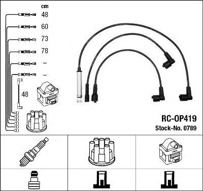 комплект запалителеи кабели 0789