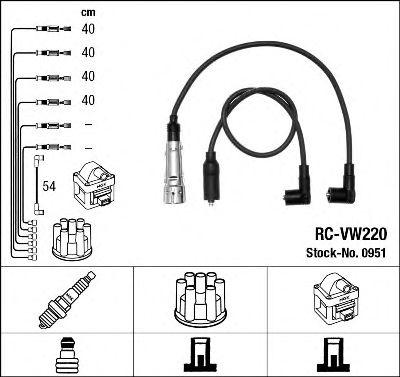 комплект запалителеи кабели 0951