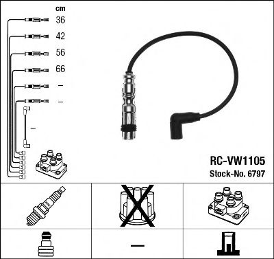 комплект запалителеи кабели 6797