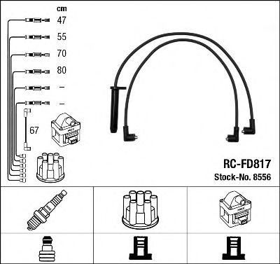 комплект запалителеи кабели 8556