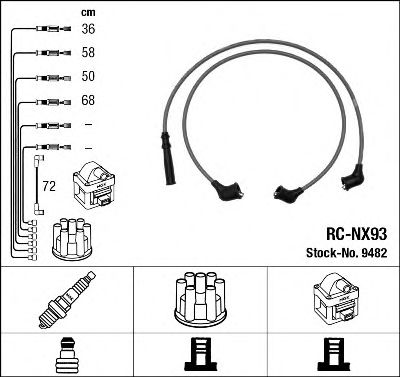 комплект запалителеи кабели 9482