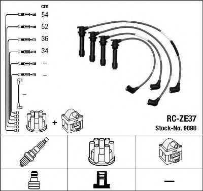 комплект запалителеи кабели 9898