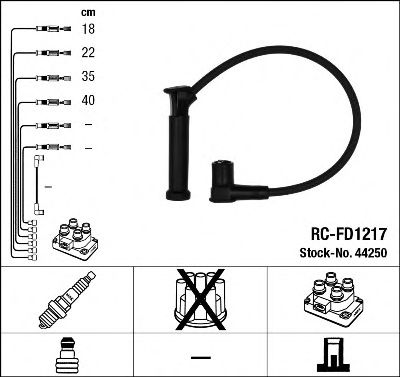 комплект запалителеи кабели 44250
