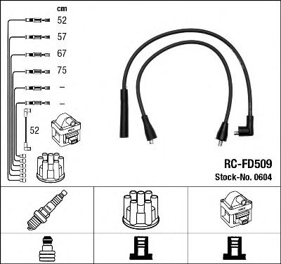 комплект запалителеи кабели 0604