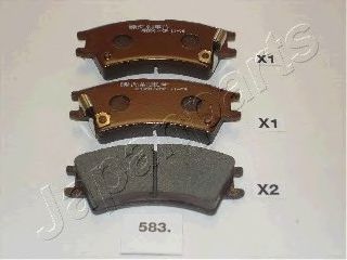 комплект спирачно феродо, дискови спирачки PA-583AF