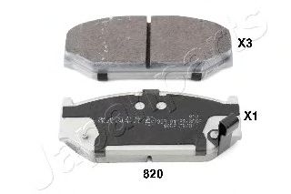 комплект спирачно феродо, дискови спирачки PA-820AF