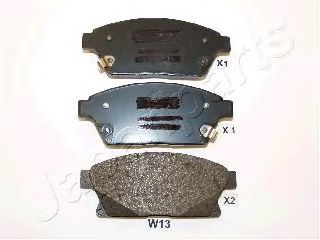 комплект спирачно феродо, дискови спирачки PA-W13AF