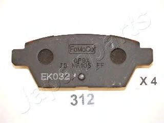 комплект спирачно феродо, дискови спирачки PP-312AF