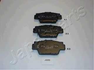 комплект спирачно феродо, дискови спирачки PP-499AF