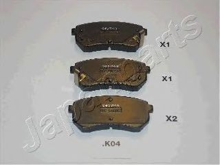 комплект спирачно феродо, дискови спирачки PP-K04AF