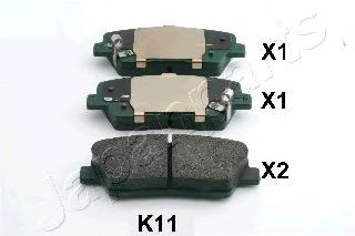 комплект спирачно феродо, дискови спирачки PP-K11AF