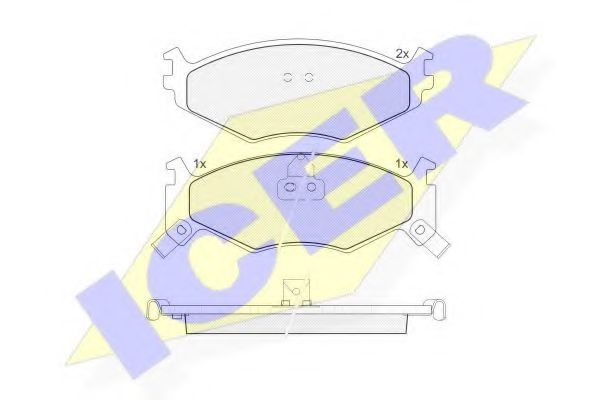 комплект спирачно феродо, дискови спирачки 141056-205