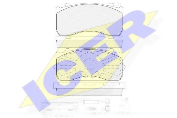 комплект спирачно феродо, дискови спирачки 151404-202