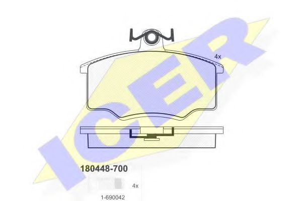 комплект спирачно феродо, дискови спирачки 180448-700
