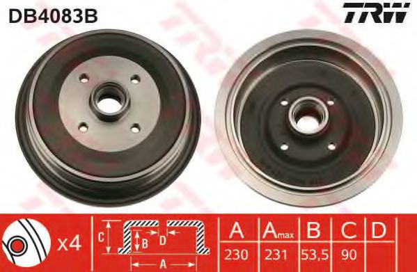 спирачен барабан DB4083B