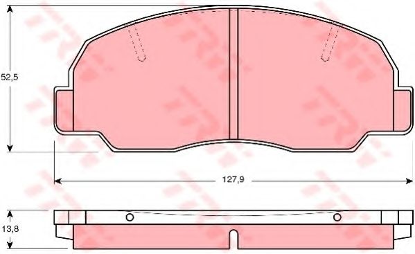 комплект спирачно феродо, дискови спирачки GDB980