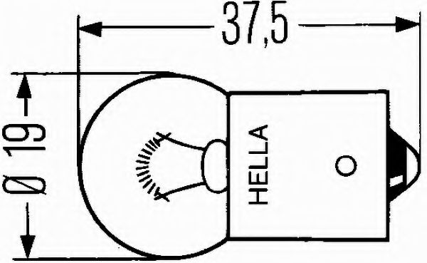 крушка с нагреваема жичка, светлини на рег. номер 8GA 002 071-251