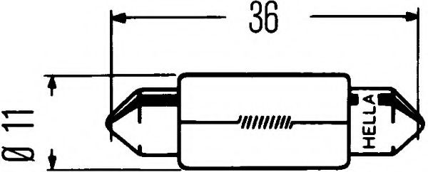 крушка с нагреваема жичка, светлини на рег. номер 8GM 002 092-121