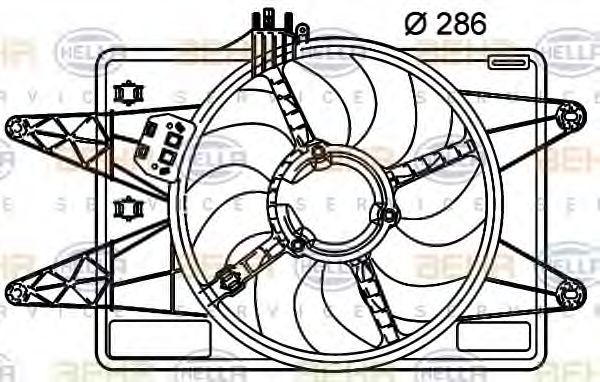 вентилатор, охлаждане на двигателя 8EW 351 039-491